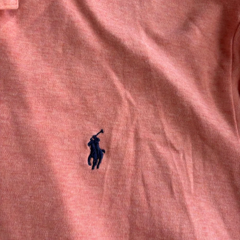 Polo Ralph Lauren Polo Shirt Mens 2XLT Classic Fit Peach Pink Heathered Short Sl